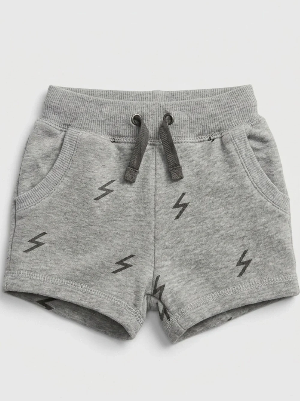 Hanna Andersson Grey Lightning Bolt Lounge Sweat Shorts Boy Size 70 6 to 12M